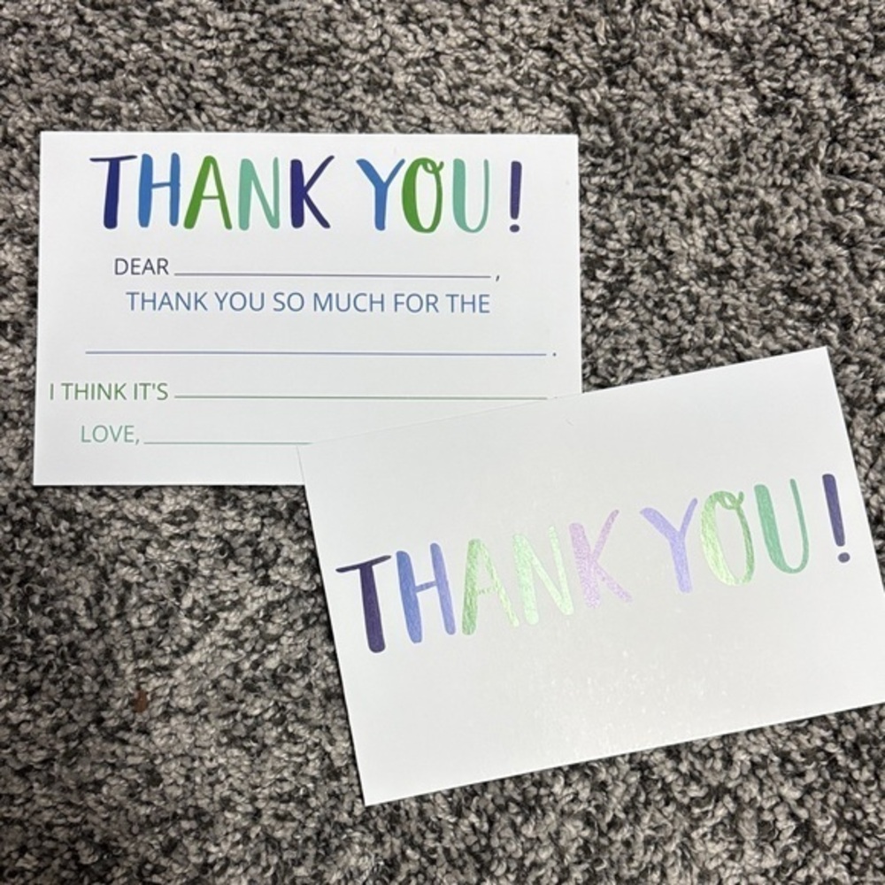 Colorful Thank You Cards- 20